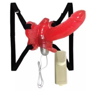 .Consolador Mariposa Pene / Elásticos de Arnes Vibrador Clítoris  COS023