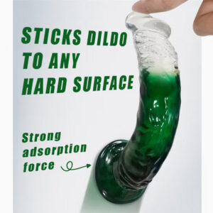 Dildo transparente con sensación real para disfrutar el sexo COS080